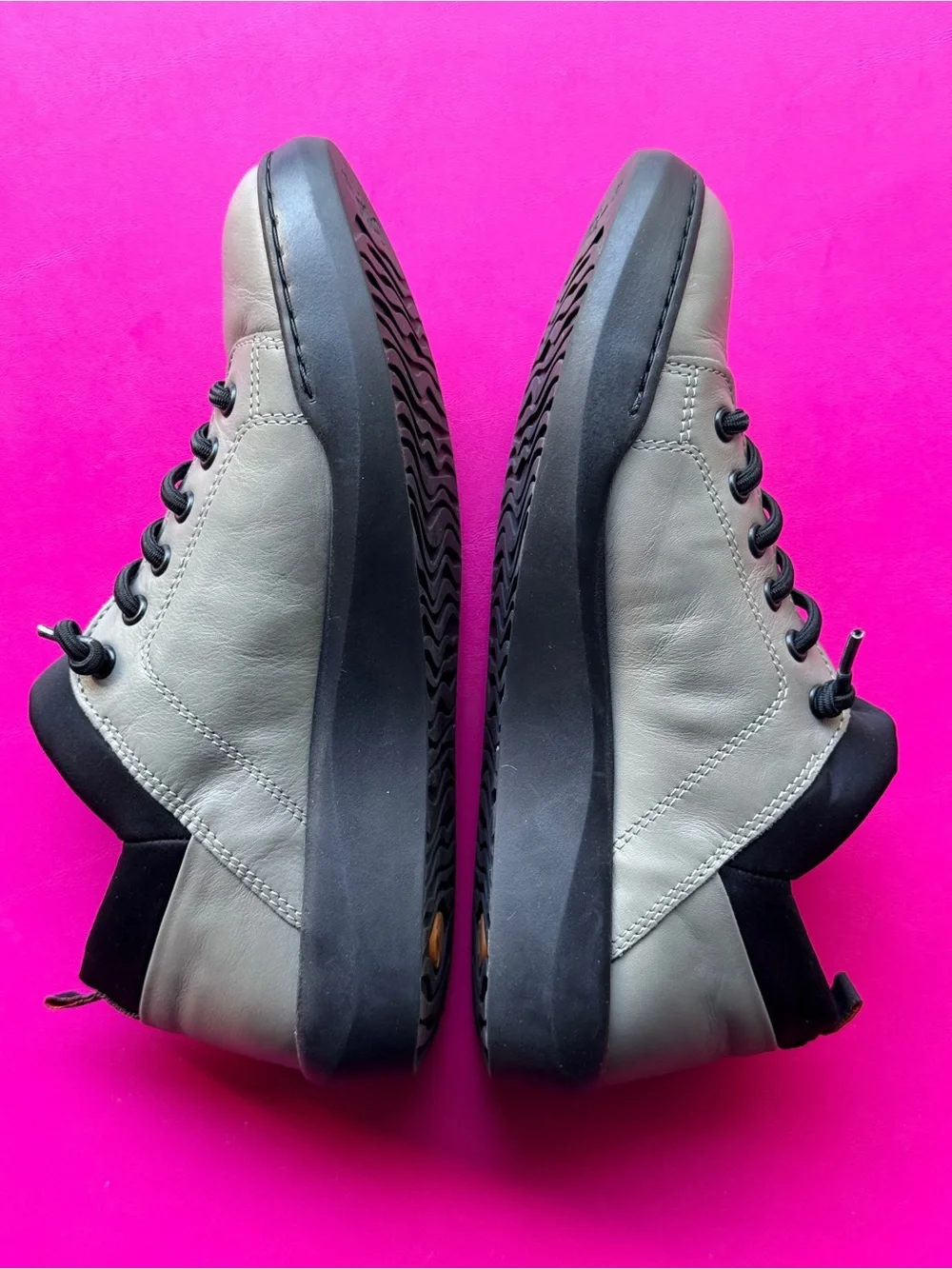 Softinos by Fly London Bonn Lace-up Trainers Size 38 / US Size 7 - Size 7.5 Grey